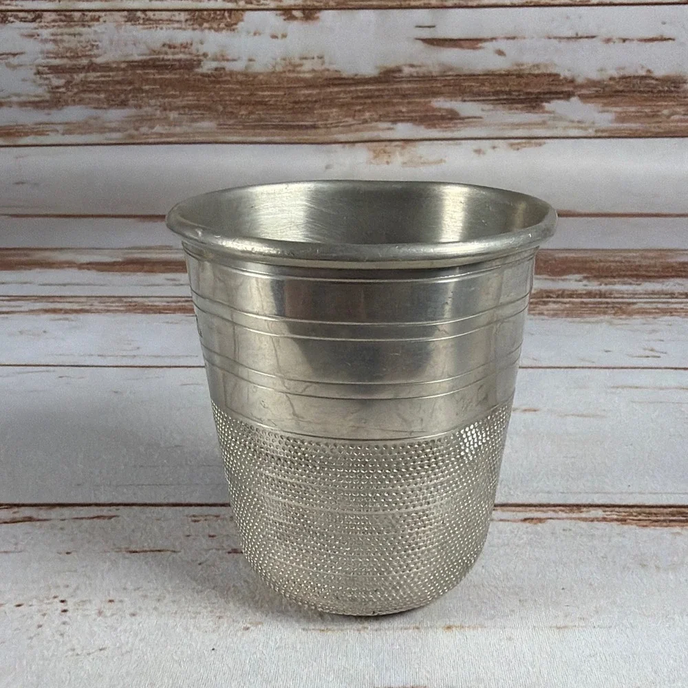 Vintage A & Co Fine English Pewter Just A Thimble Full Shot Glass Sheffield UK